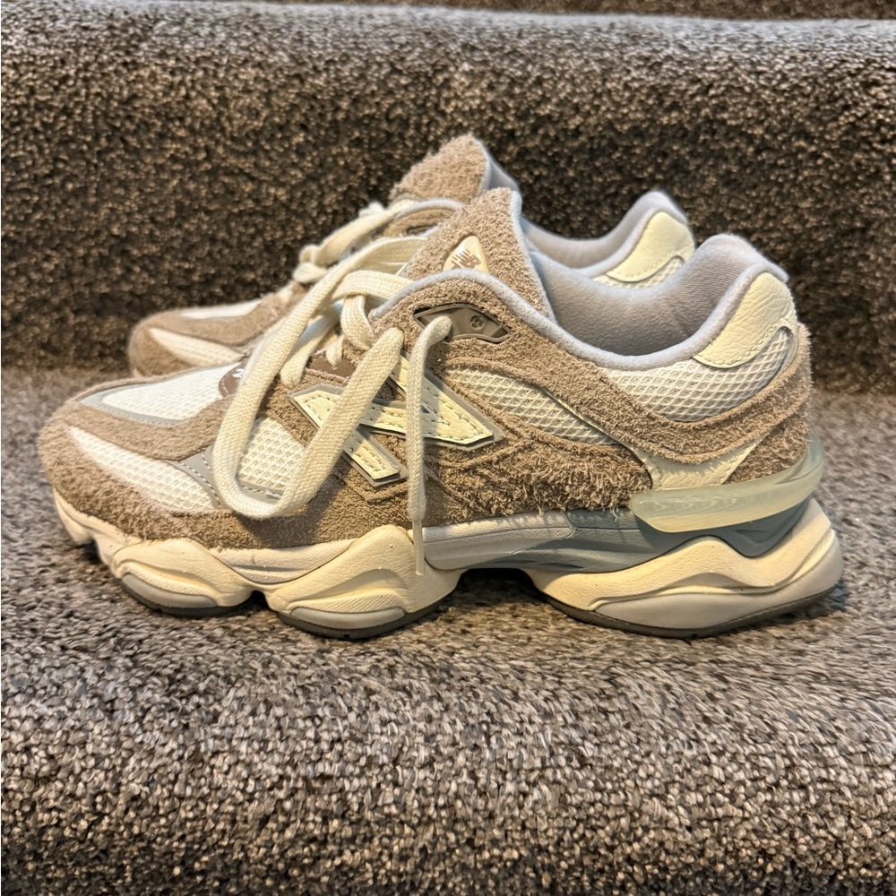 New Balance 9060 Sneakers in Cream and Gray